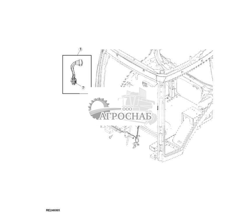 Жгут проводов, передняя стойка, разъем ISO 